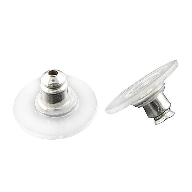 Achterkantjes van grote witte zoetwater parel oorbellen | Big White Coin Pearl