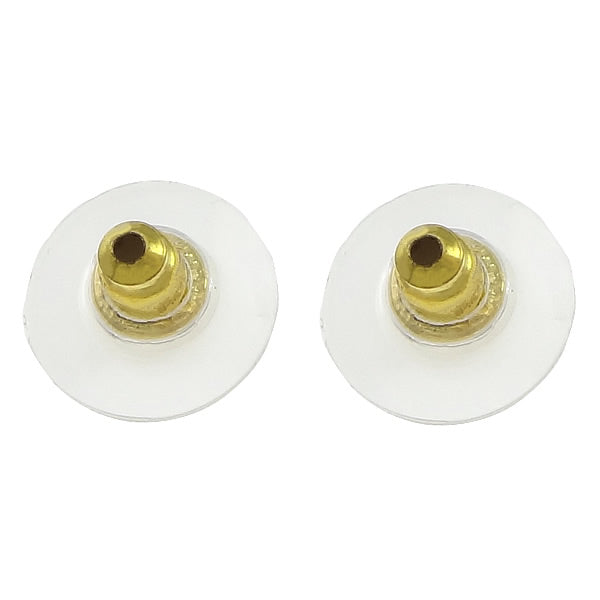 Achterkantjes van grote witte zoetwater parel oorbellen met goud sterling zilver (925) en barok parels | Big White Baroque Pearl