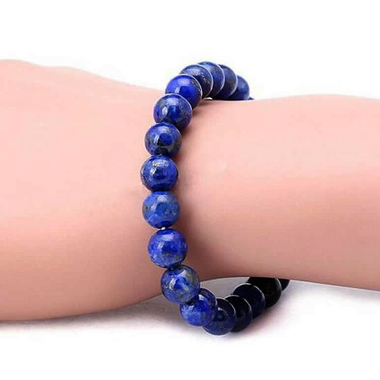 Blauw edelstenen armband met lapis lazuli om pols | Lapis Lazuli