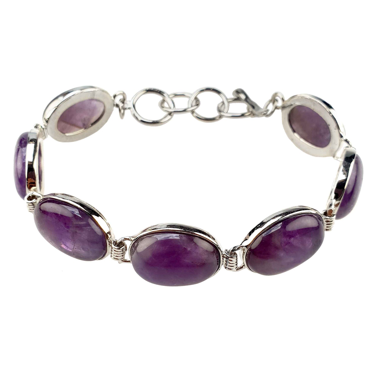 Paarse edelstenen armband met amethist | Amethyst Oval