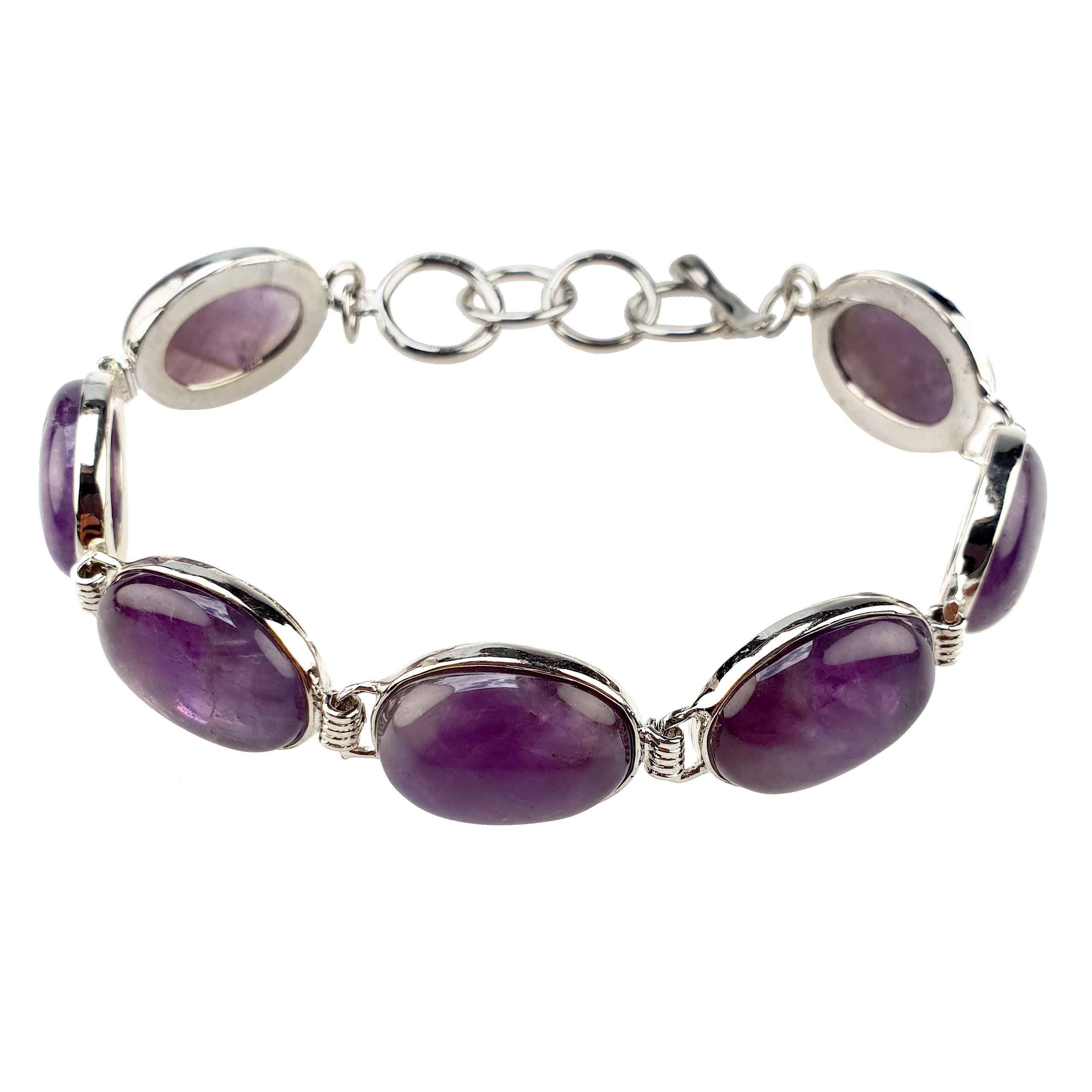 Paarse edelstenen armband met amethist | Amethyst Oval