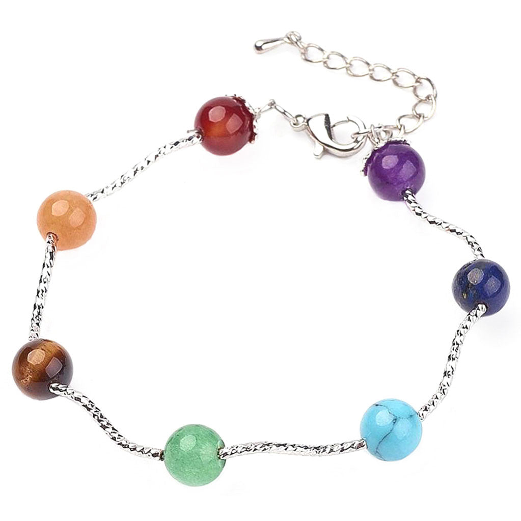 Edelstenen armband met veel gekleurde edelstenen | Mix Gemstone Balls