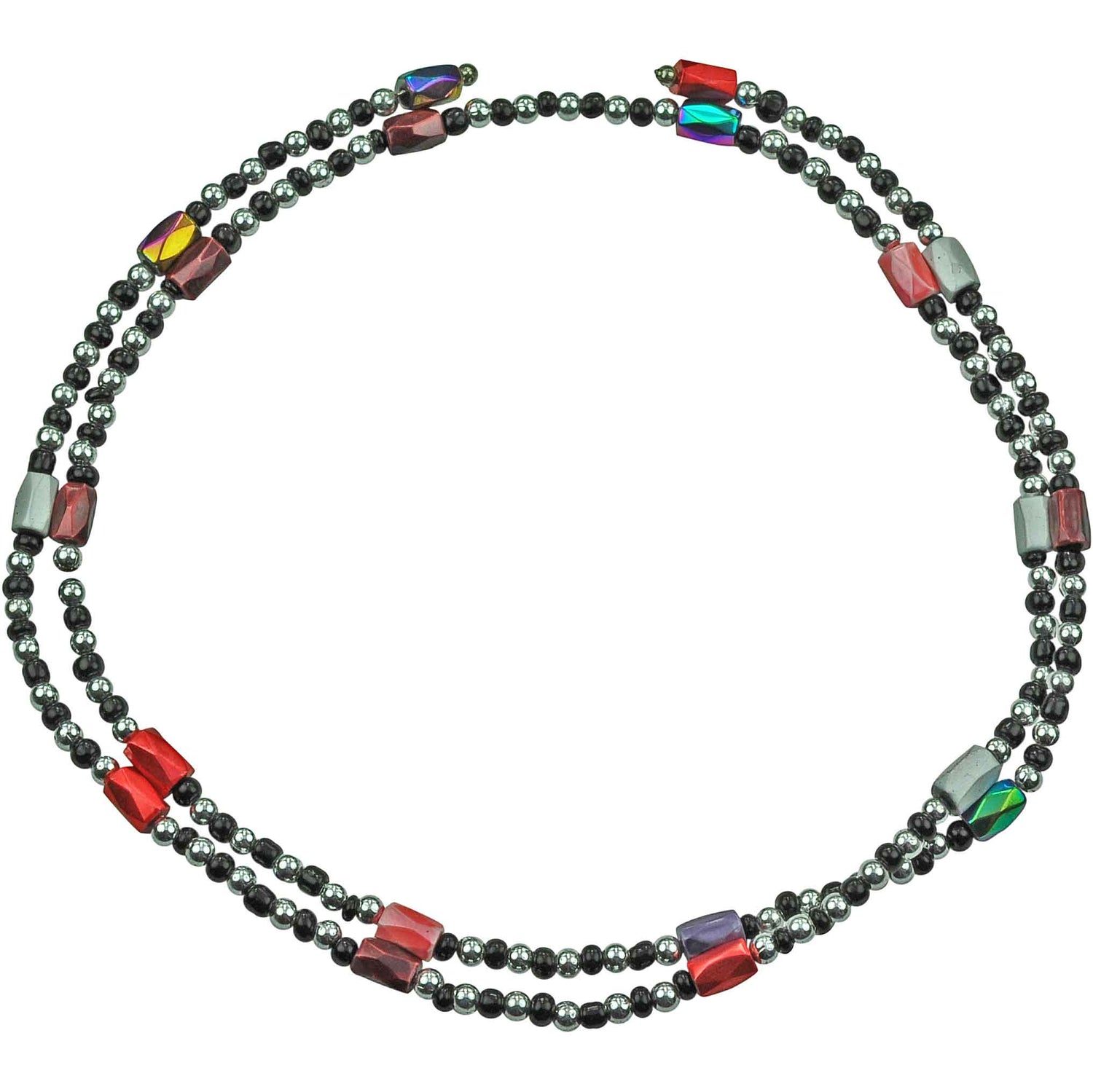 magnetiet ook als ketting te dragen bovenaanzicht | Color Black Magnetite Wrap