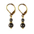 Zwarte edelstenen oorbellen met goud edelstaal | Double Hematite Gold