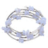 Licht blauw edelstenen wikkel armband met agaat | Wrap Light