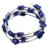 Blauwe edelsteen wikkel armband met lapis lazuli | Wrap Lapis Lazuli Chip