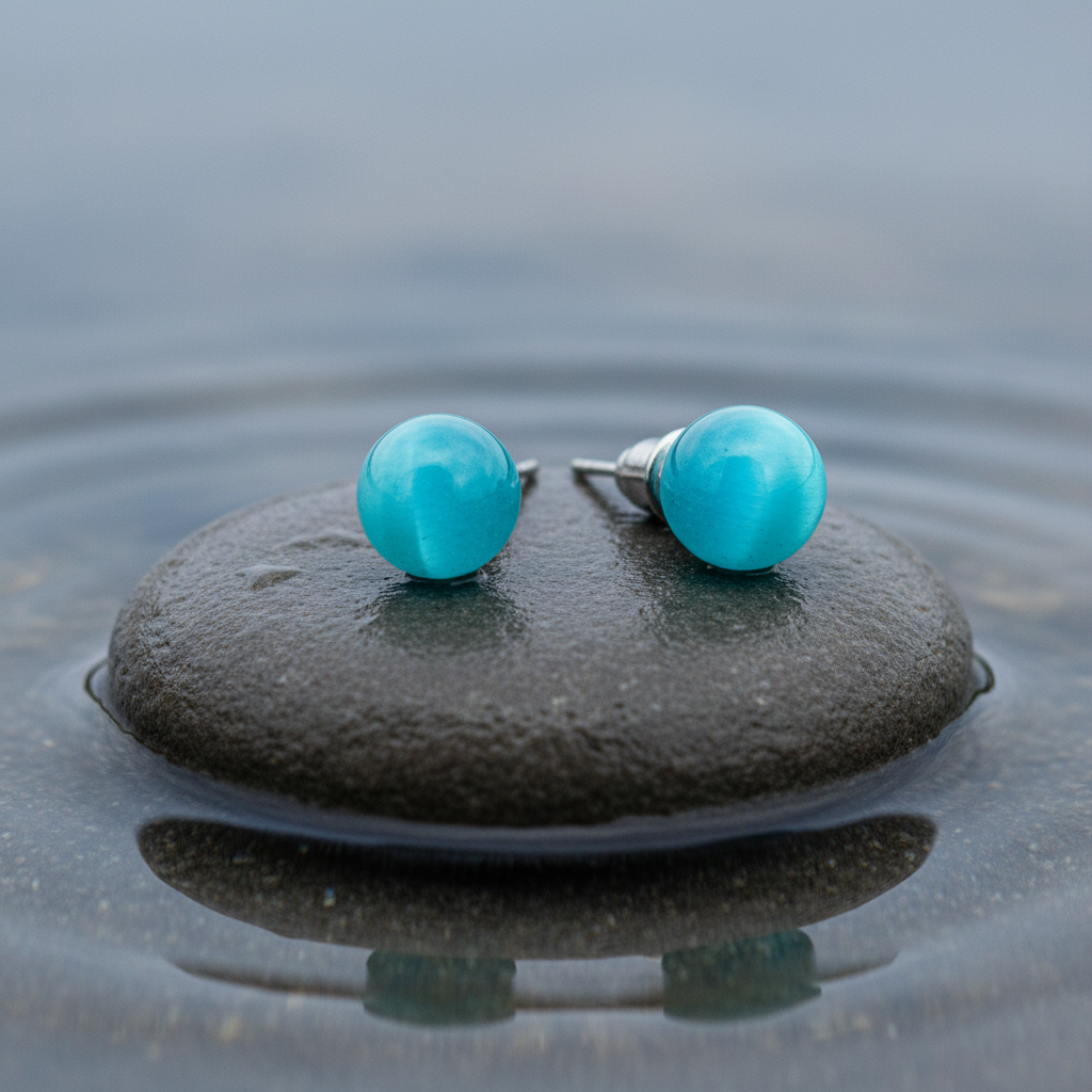 Turquoise blauwe cat&