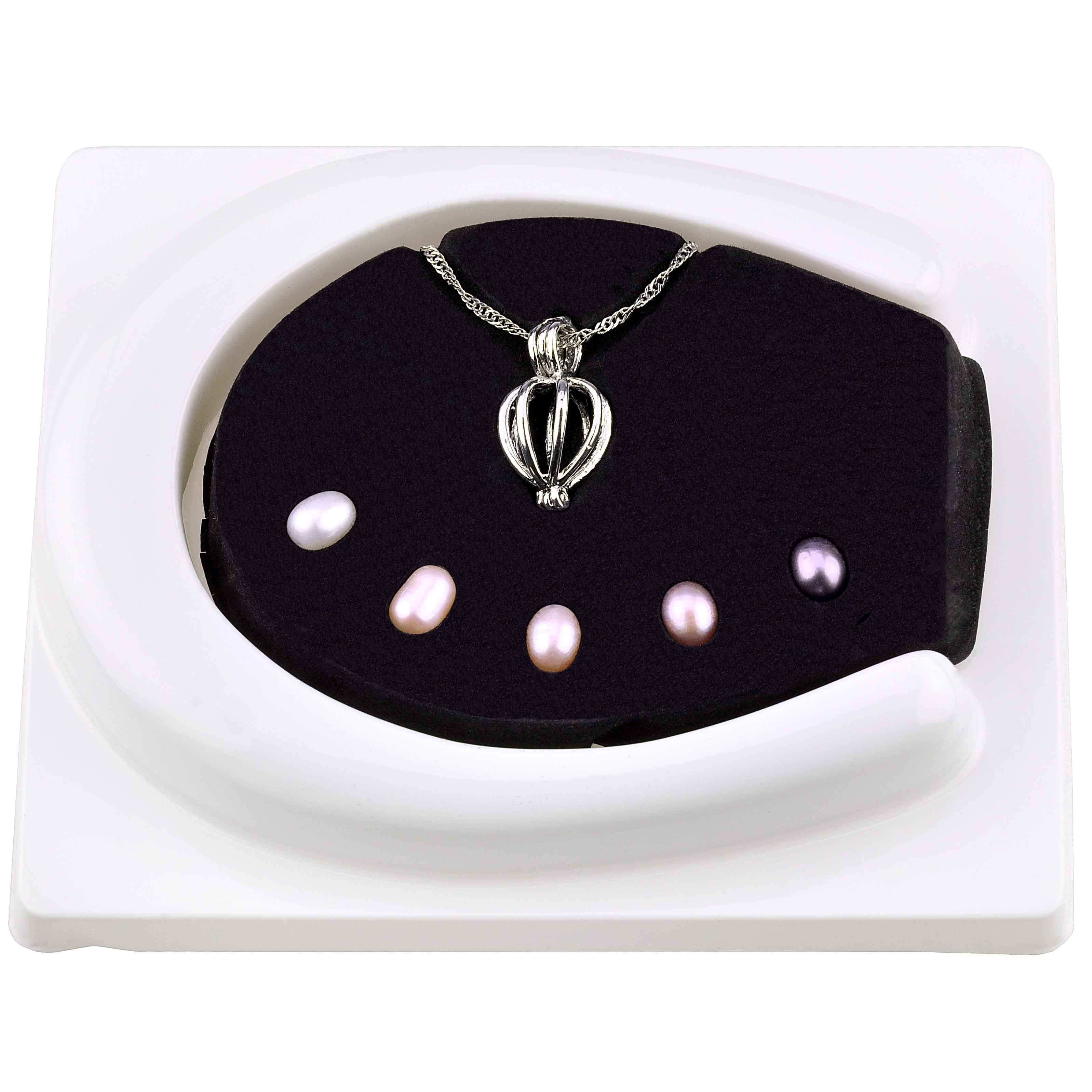 Cadeau set parelketting met hanger, inhoud verpakking |