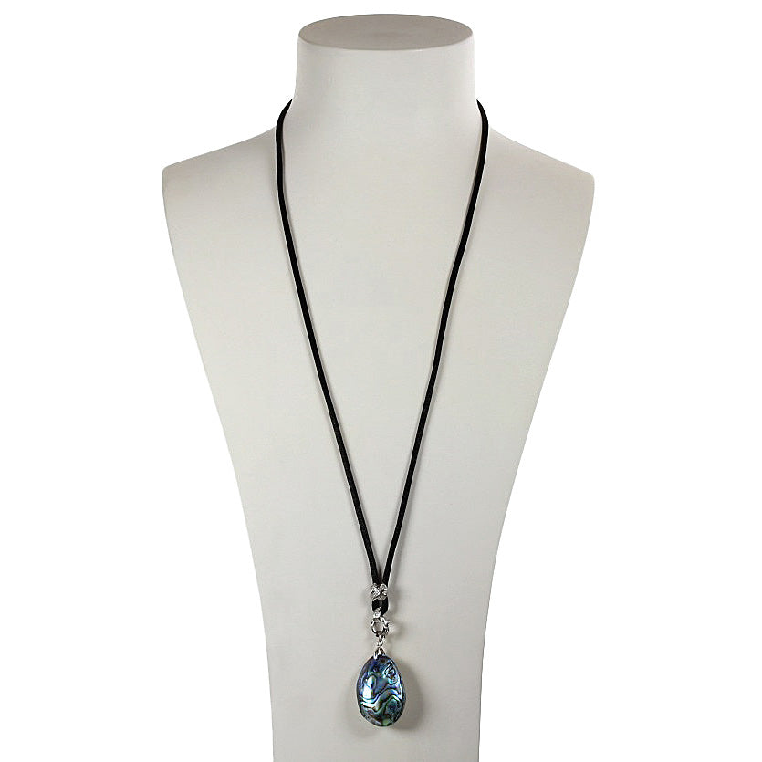 Parelmoeren ketting met abalone op buste | Abalone Nugget