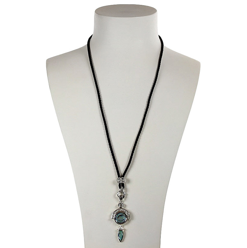 Parelmoeren ketting met abaloon op buste | Mirror Abalone