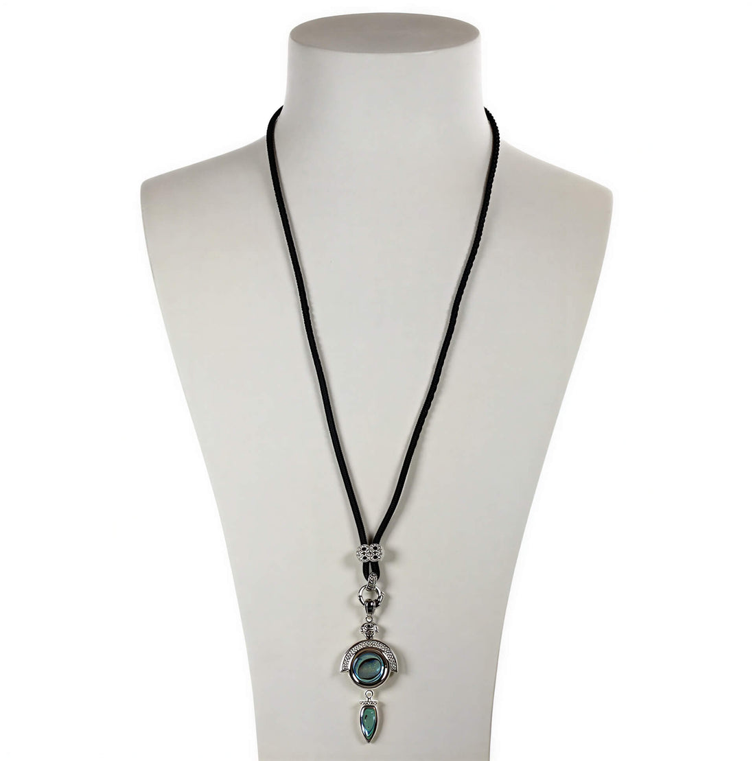 Parelmoeren ketting met abaloon op buste | Mirror Abalone