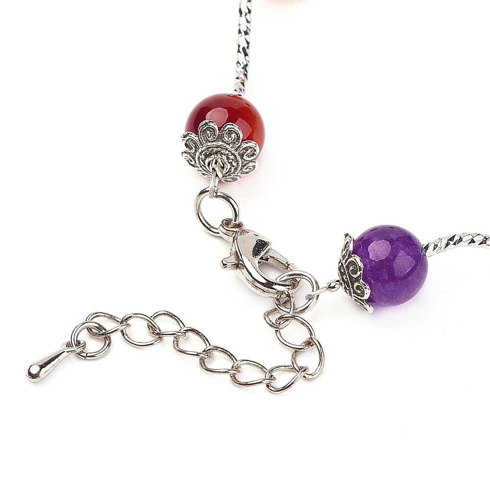 Slotje van edelstenen armband met veel gekleurde edelstenen | Mix Gemstone Balls