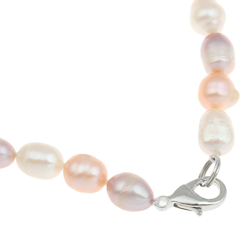 Slotje van hand geknoopt zoetwater parel armband met sterling zilver (925) | Hermosa