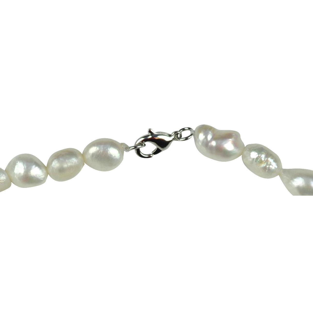 Sterling zilveren slotje (925) van witte zoetwater parelketting | Ibice