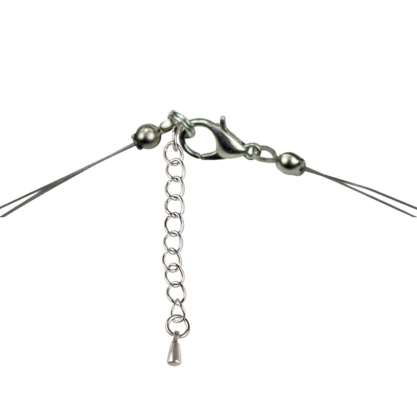 Slotje van zoetwater parelketting met witte parels en sterling zilver in 5 rijen | Avetta