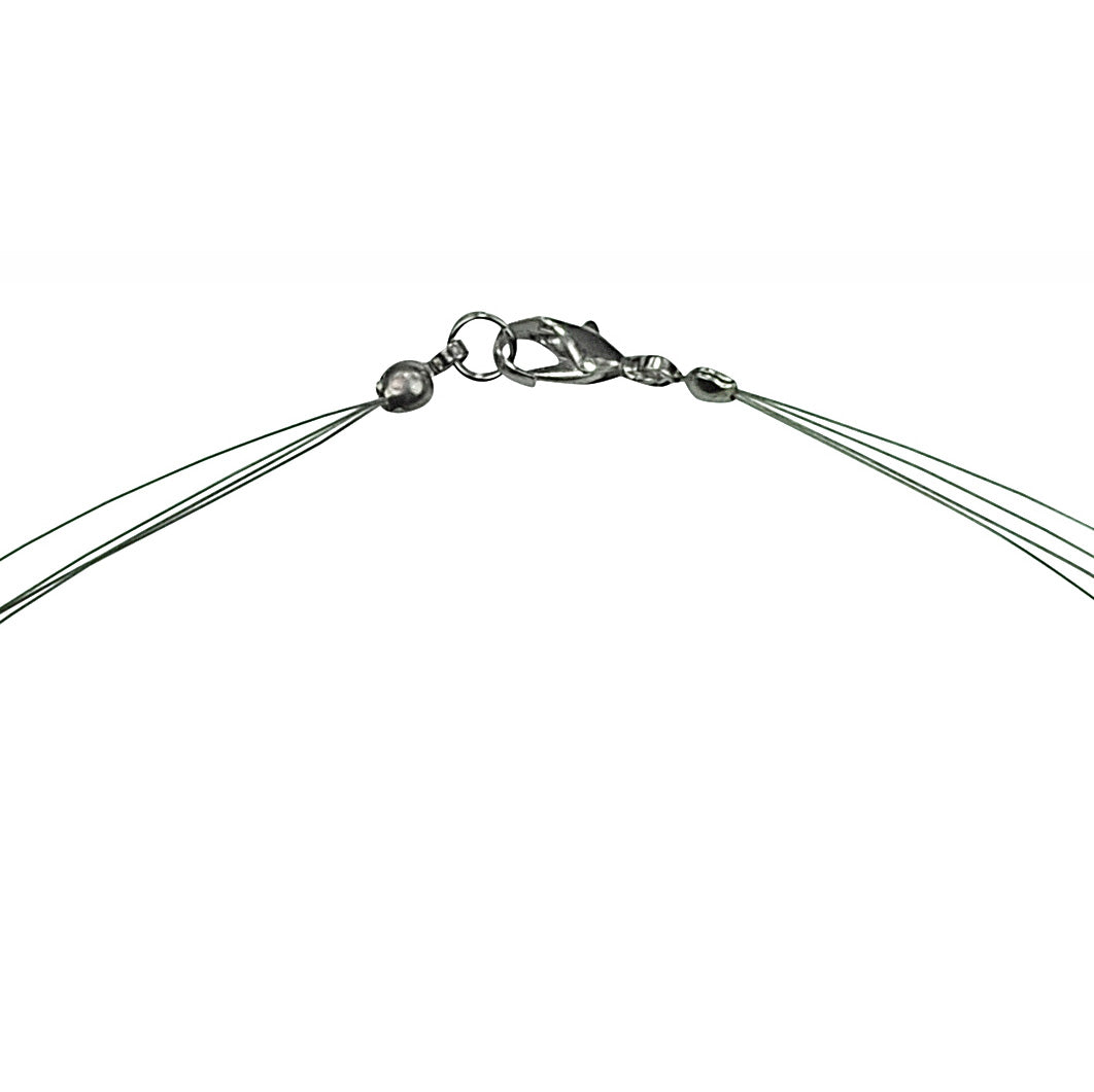 Slotje van zoetwater parelketting met witte, zwarte en zalm kleurige parels en sterling zilver (925) | Jill Multi Color