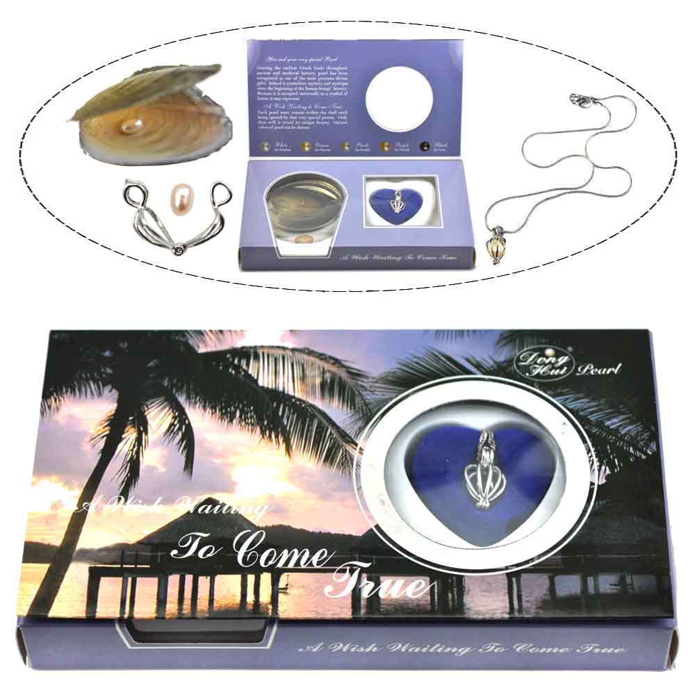 Overzicht van cadeau set wens parel Palmboom