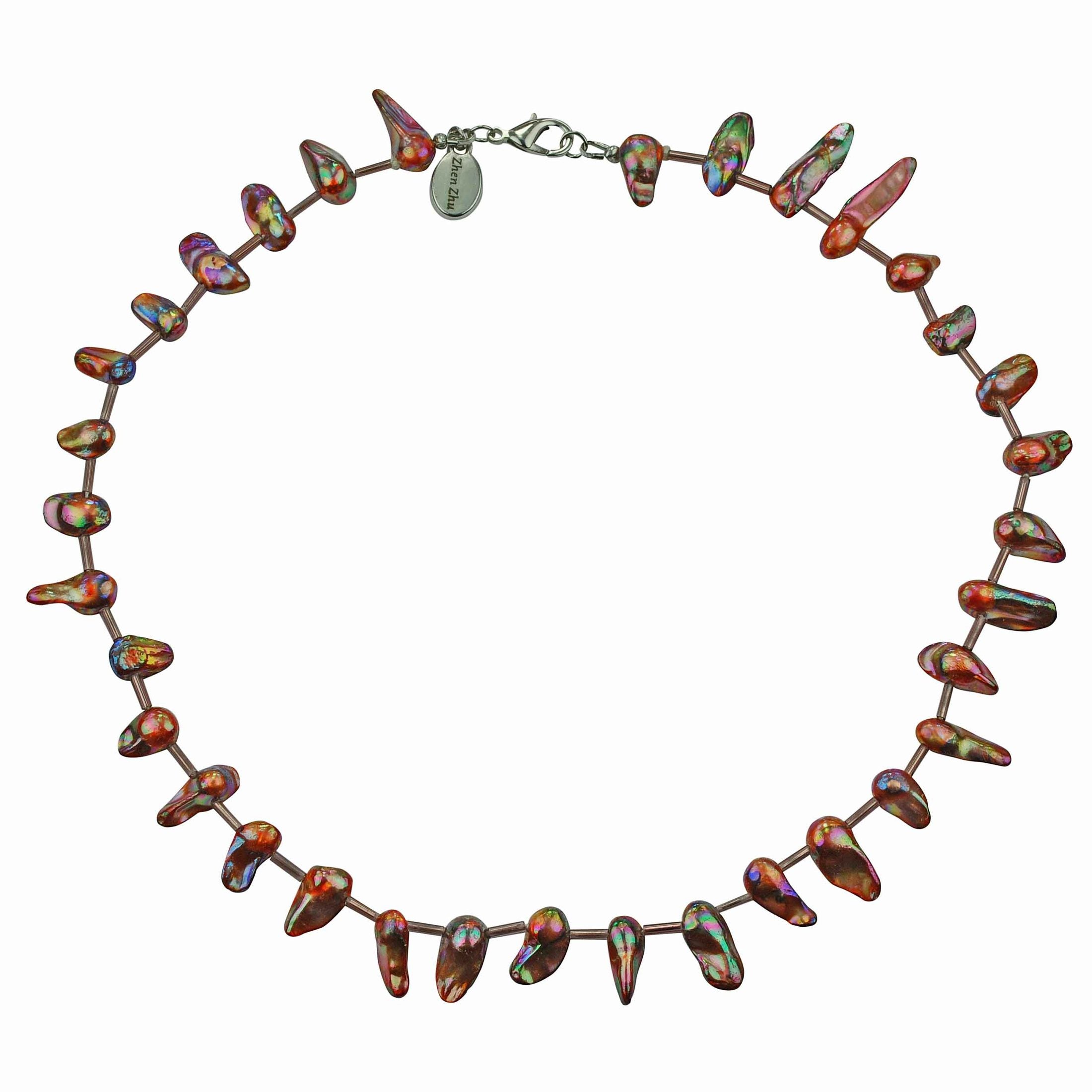 Zoetwater parelketting met bruine parels en sterling zilver | Blister Stick AB Brown