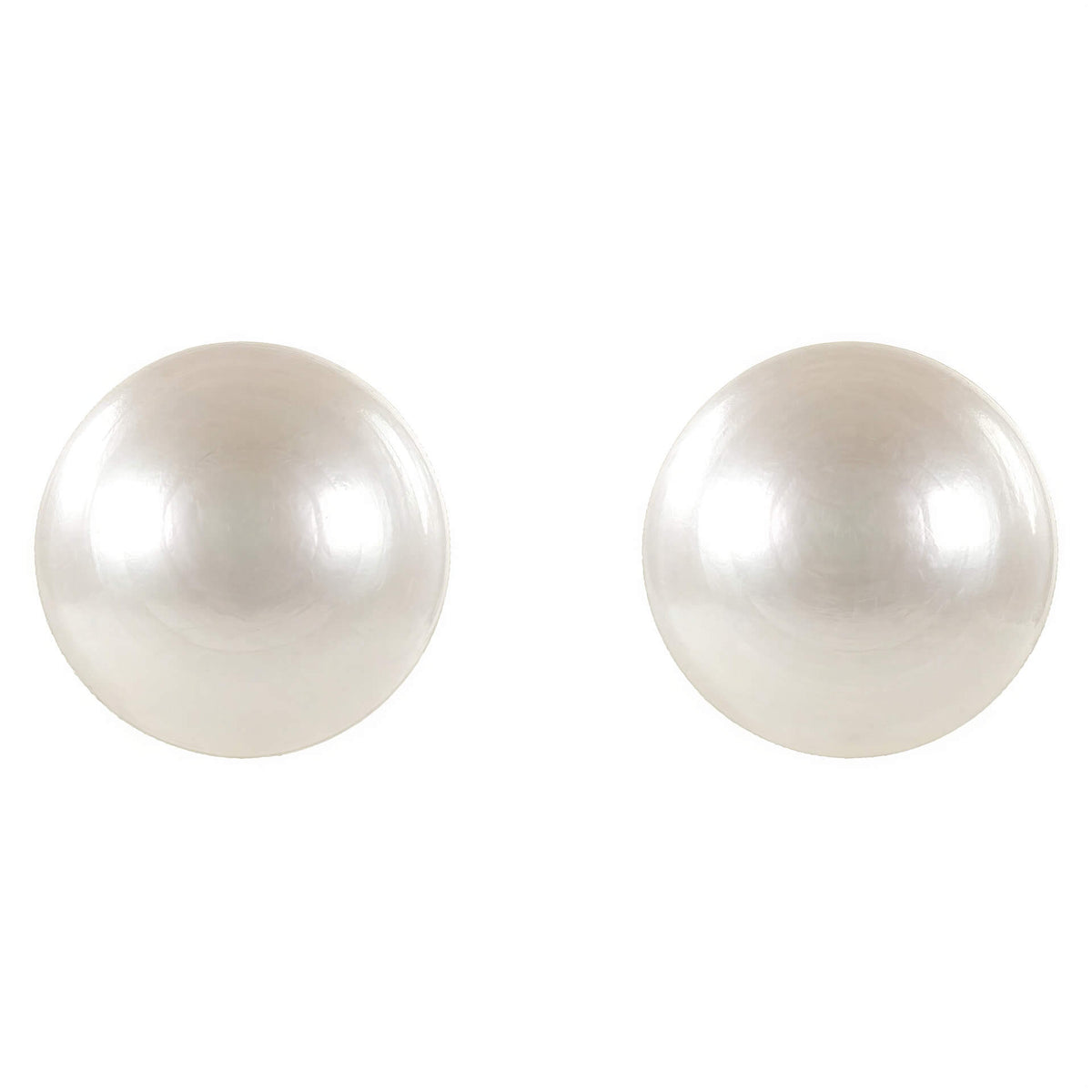 Witte zoetwater parel oorbellen 11,5 mm, parel oorknoppen | Mea 11,5