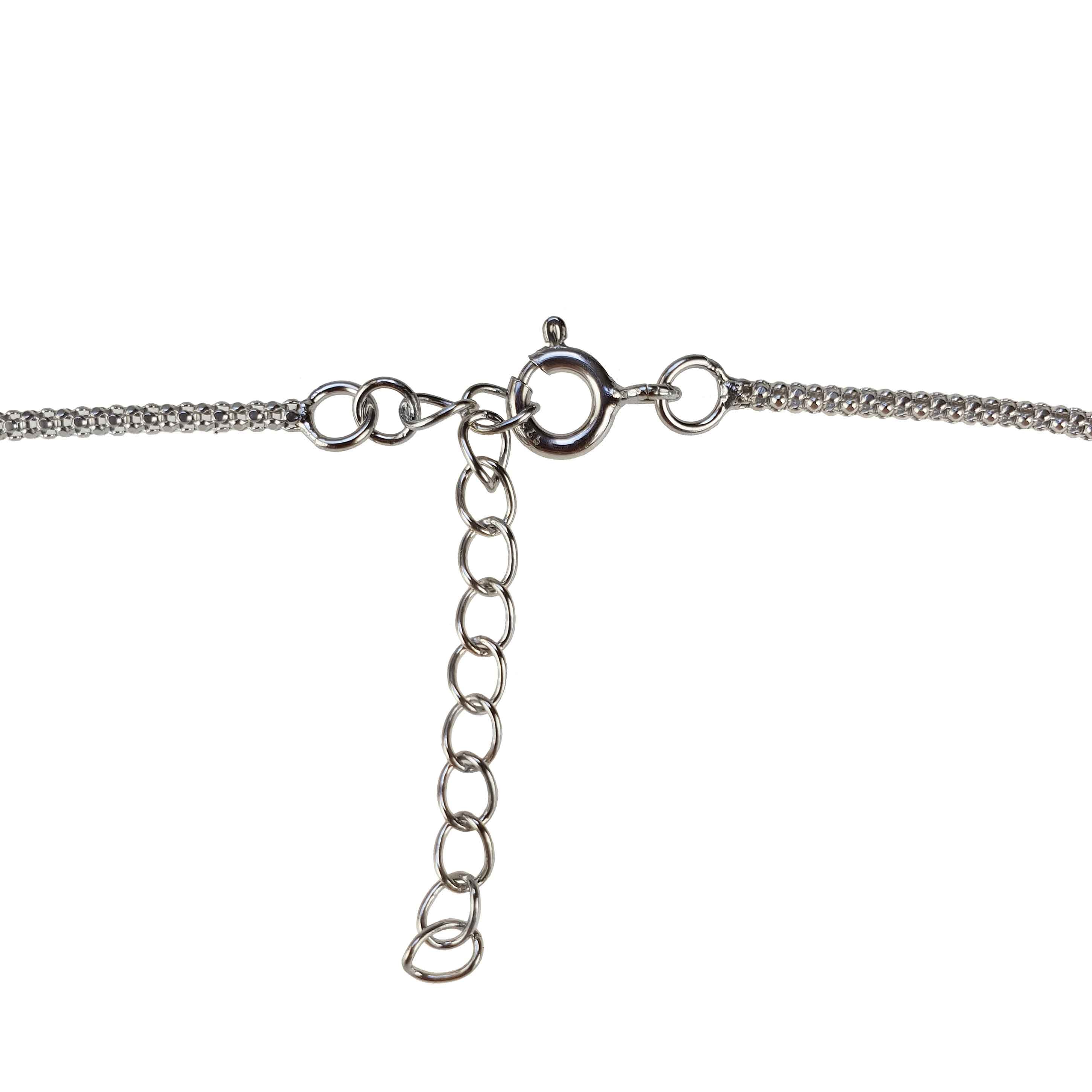 Slotje van zoetwater parelketting met witte parels aan sterling zilveren ketting (925) | Milou