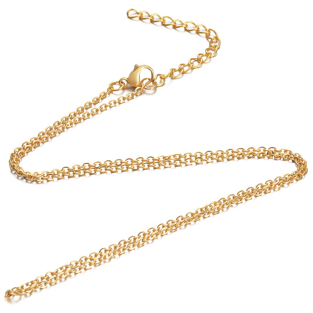 Zoetwater parelketting met witte parel aan goud edelstalen ketting | Single One Pearl Gold