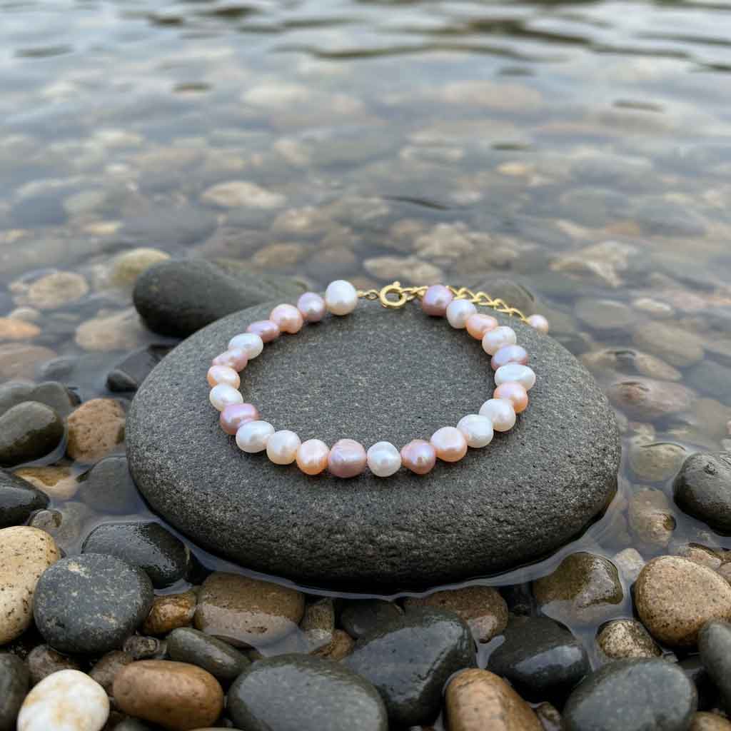 Zoetwater parel armband Aza