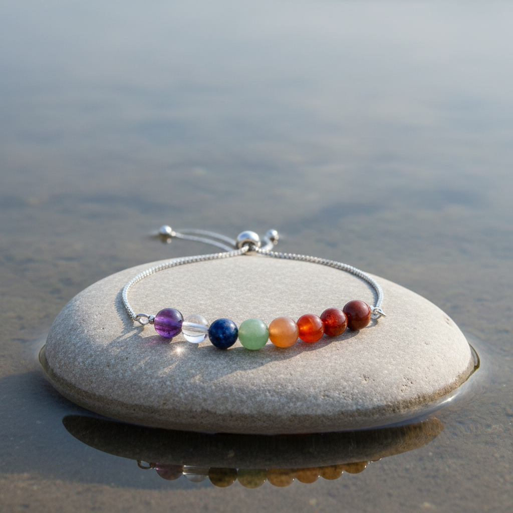 Edelstenen armband Adjustable Gemstone Rainbow - andere omgeving