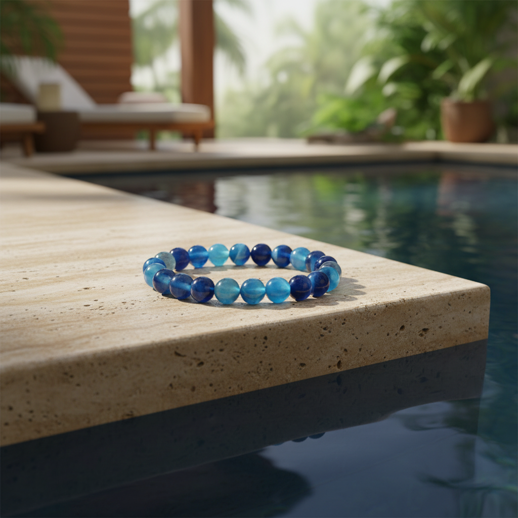 Edelstenen armband Little Blue Lace Agate - andere omgeving