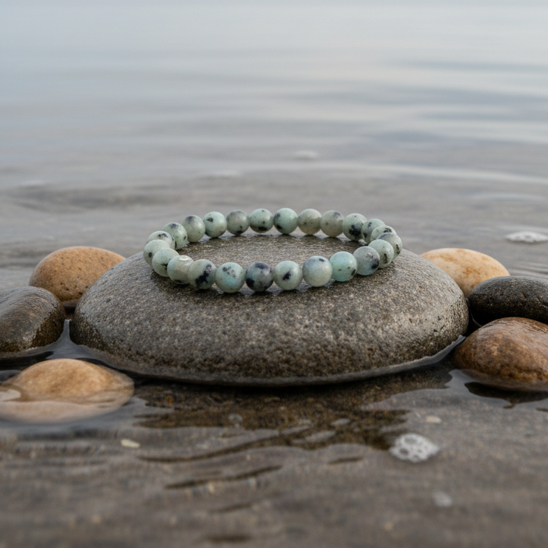 Labradorite armband met meer water en steen