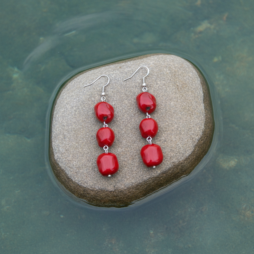 Long Red Big Coral bovenaanzicht