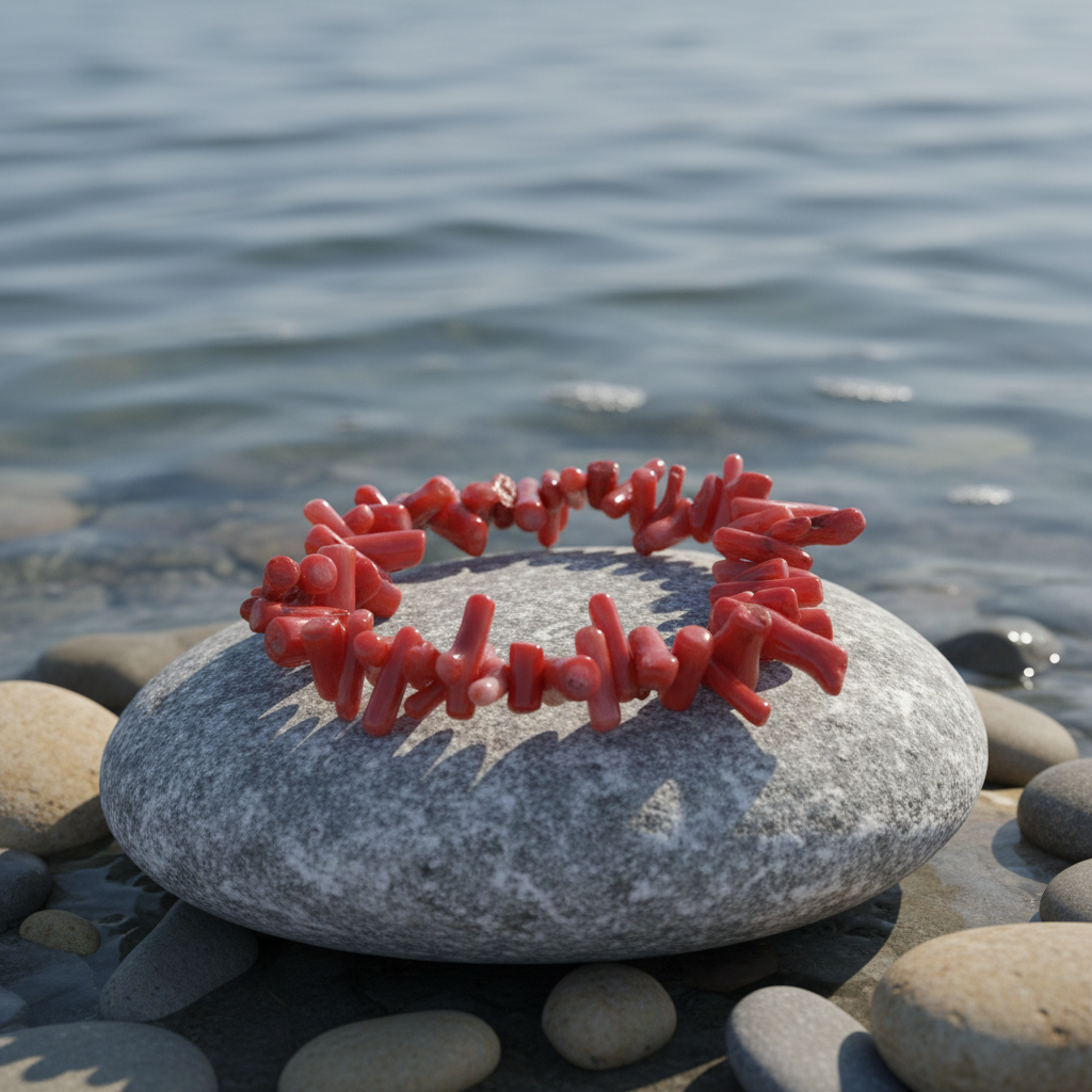 Red Coral Stick armband sfeerbeeld