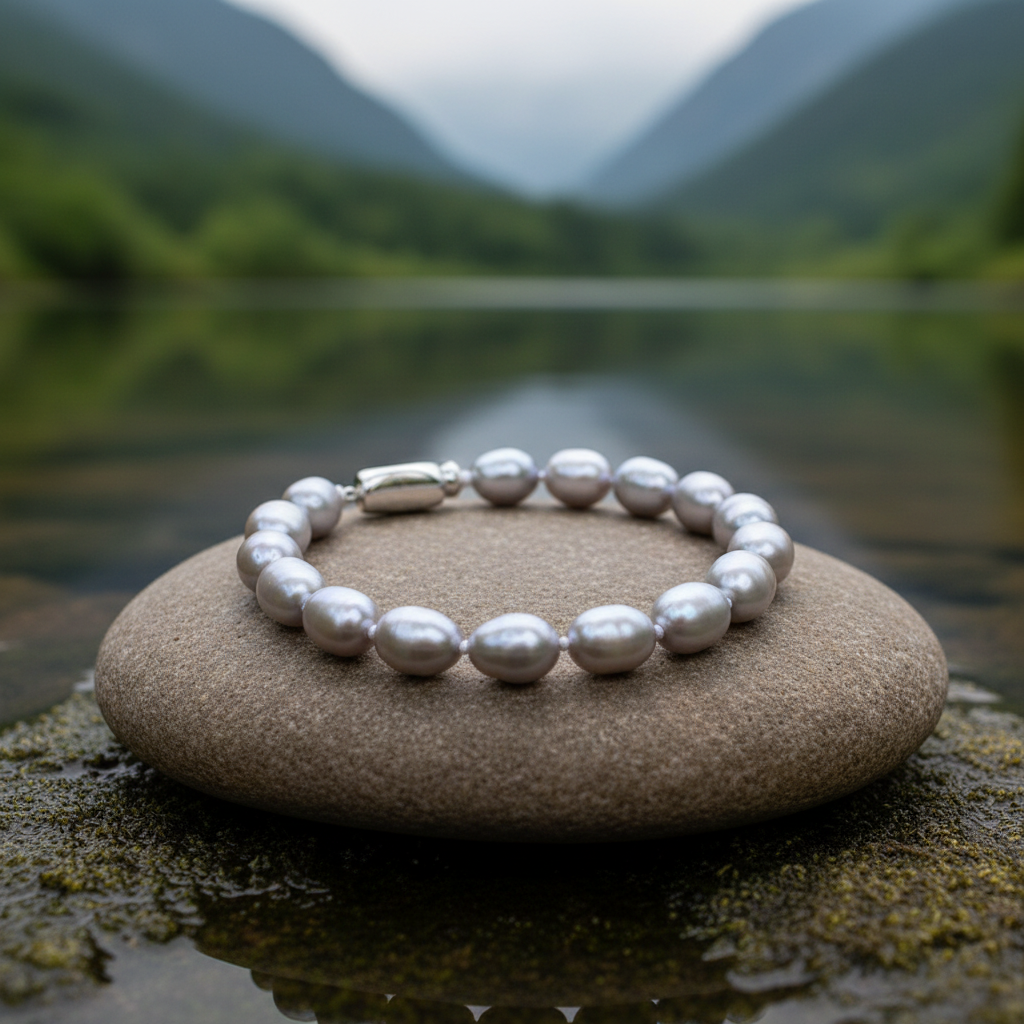 Zoetwater parel armband Grina met natuurlijke variatie