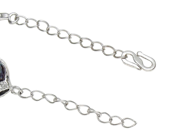 Slotje van zoetwater parel armband met zwart grijze parels | Evita Black