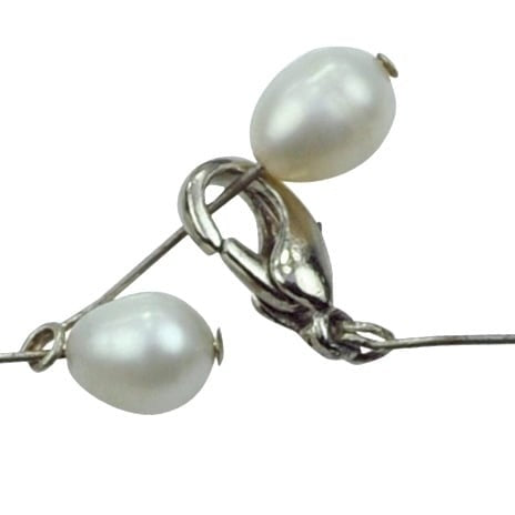 Slotje van wit zoetwater parel armband | Suzanne