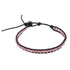 Roze edelstenen armband met zwart leer | Wrap Rose Quartz