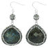 Edelstenen oorbellen met labradoriet, stras steentjes en sterling zilver (925) | Bright Labradorite