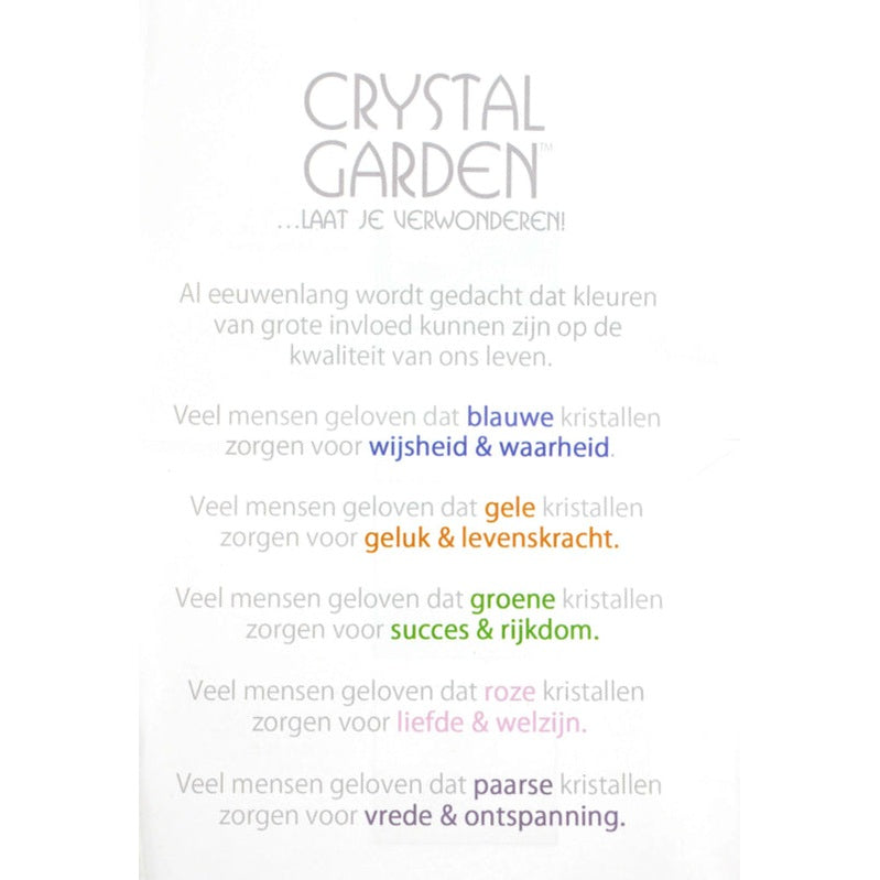 Elke kleur heeft een eigen betekenis | Cadeau set Crystal Garden - Vrede
