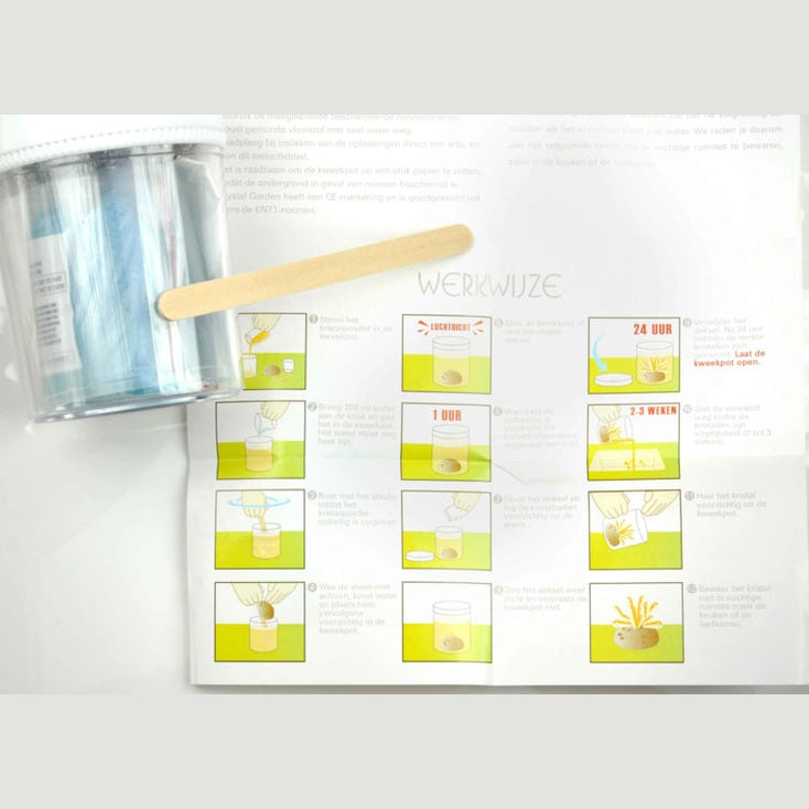 Stappenplan van de groei kristal | Cadeau set Crystal Garden - Vrede