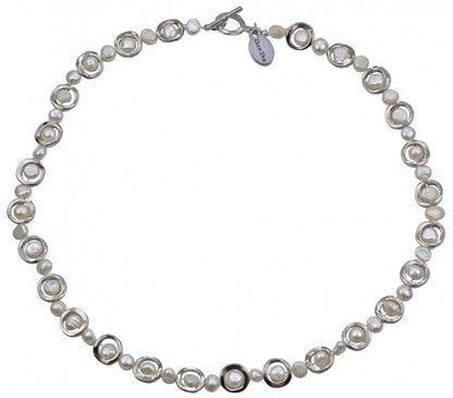 Zoetwater parelketting Pearl Geometric
