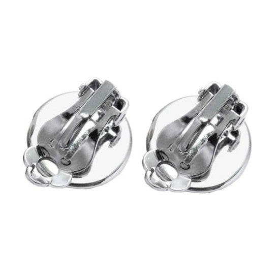 Bruine edelstenen clips oorbellen met jaspis achterzijde | Jasper Clips