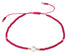 Wit zoetwater parel armband met rode kraaltje | Mini Pearl One Red Color