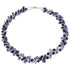 Zoetwater parelketting met donker blauwe parels, amethist en magneetslotje | Pearl Amethyst
