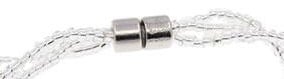 Magneetslotje van zoetwater parelketting met witte parels in 3 rijen | Twine Pearl White 2