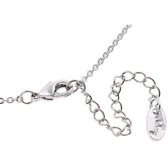 Slotje van witte mother of pearl parelketting met stras steentjes | White Dangling Pearl