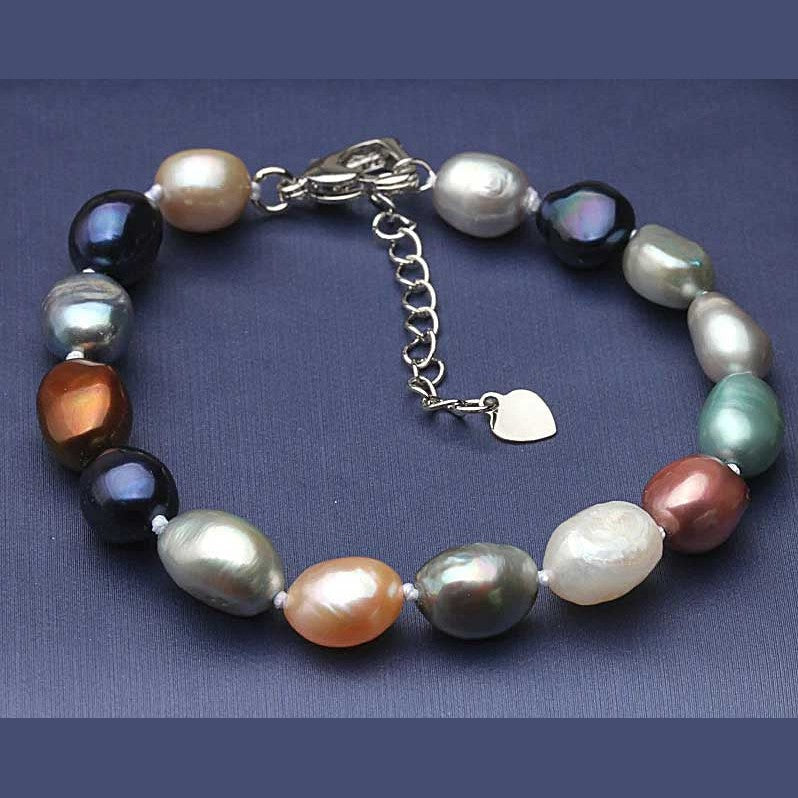 Handgeknoopt zoetwater parel armband