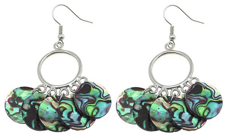 Parelmoeren oorbellen met abaloon en sterling zilver 925 | Abalone O
