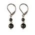 Zwarte edelstenen oorbellen met hematiet en zilver edelstaal | Double Hematite Silver