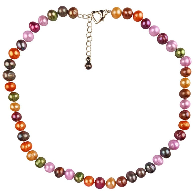 Zoetwater parelketting met bonte kleurtjes | Decorative Bold