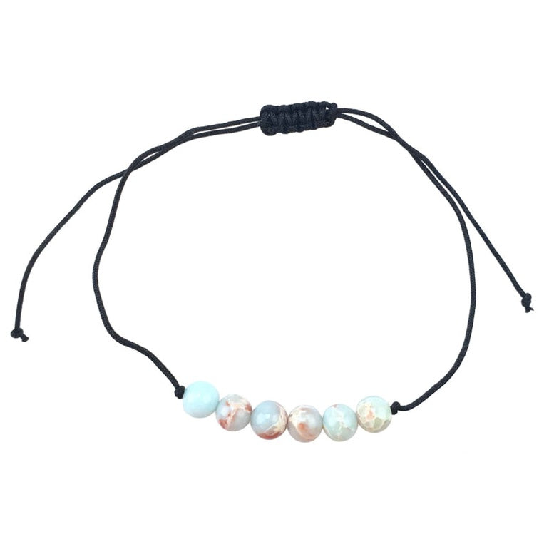 Edelstenen schuif armband met edelsteen Shoushan | Shoushan Asjustable