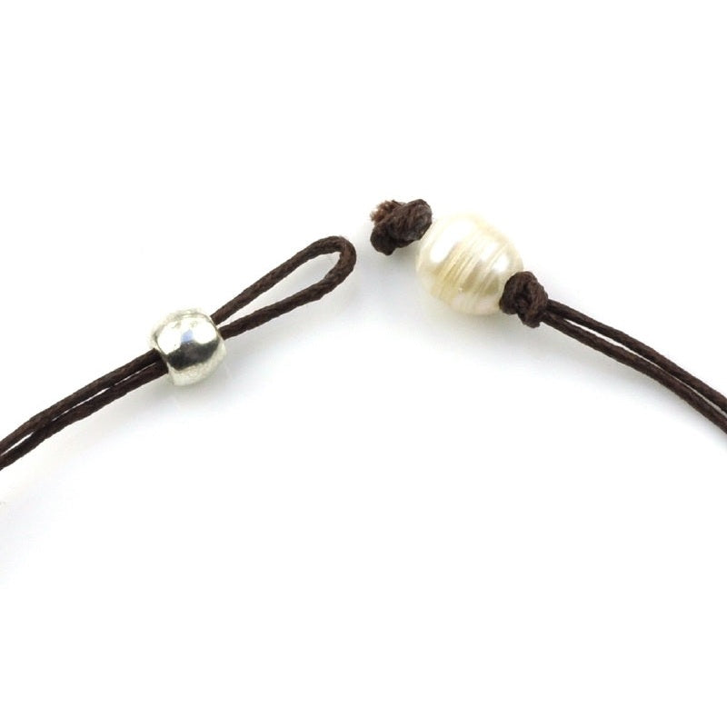 Slotje van witte zoetwater parel armband | Iefke